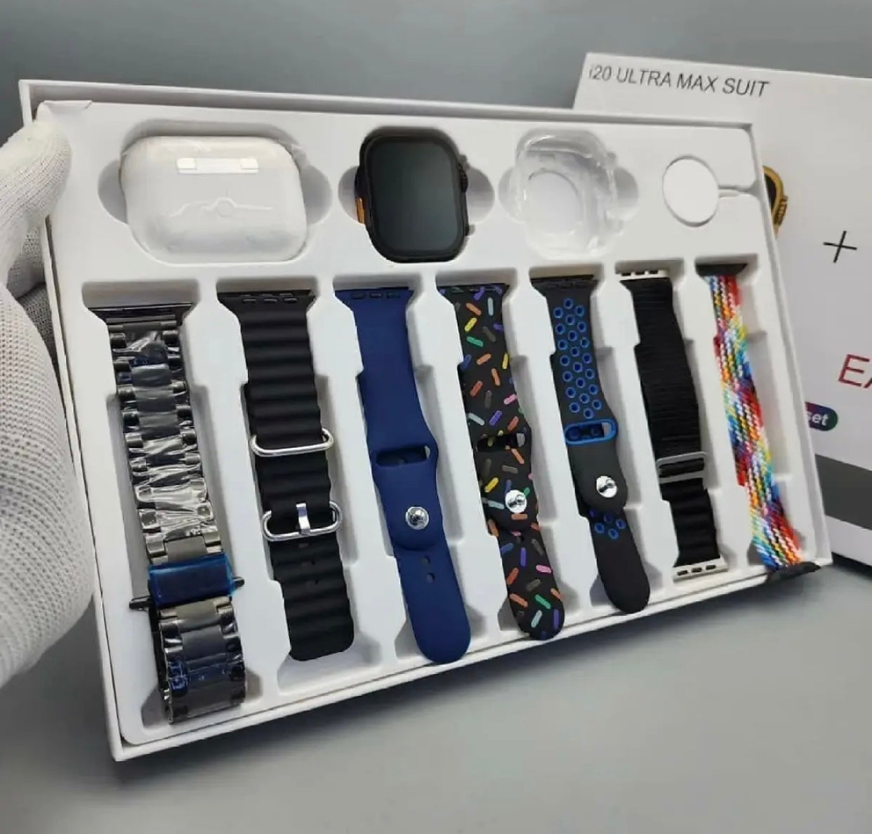 10 IN 1 WATCH ULTRA WATCH-AIRPODS-COVER-7STRAPS-2 CHARGER